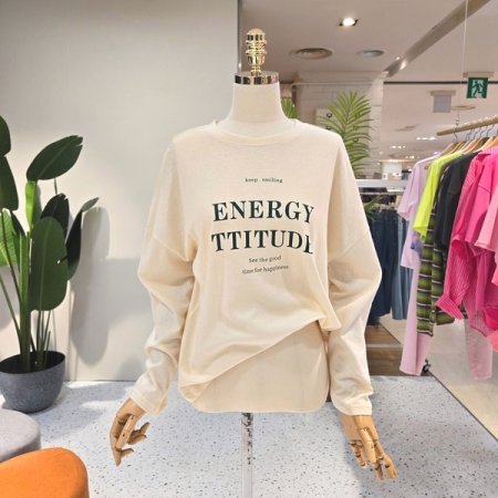 심플 에너지 긴팔티셔츠