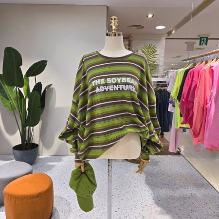 루즈핏 베니 컬러단티셔츠