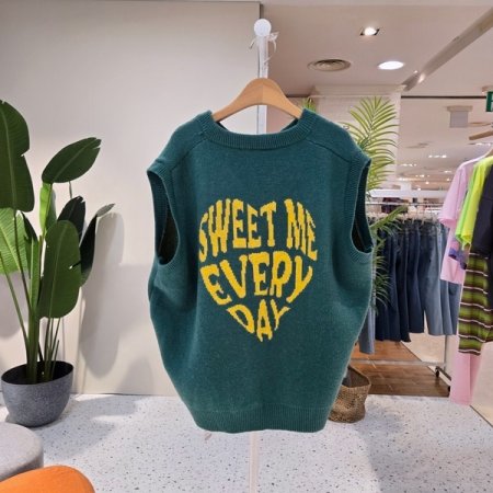 톡톡 스위트 하트 컬러니트