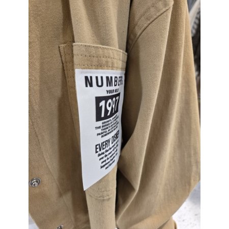 루즈핏 넘버라벨 면셔츠 자켓