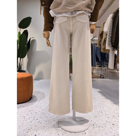 컬러 다잉 면스판 일자 팬츠