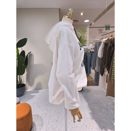 카페 레터링 후드 티셔츠