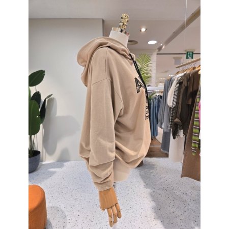 카페 레터링 후드 티셔츠