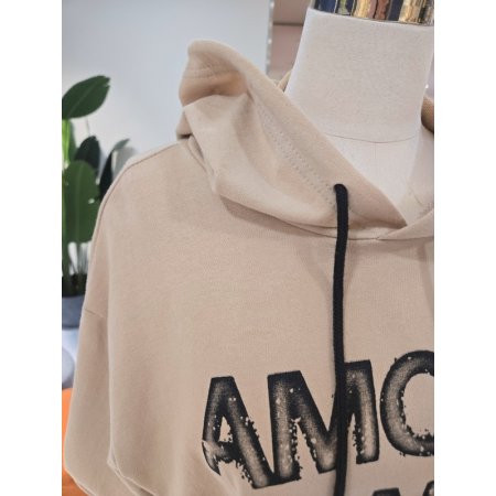 카페 레터링 후드티셔츠