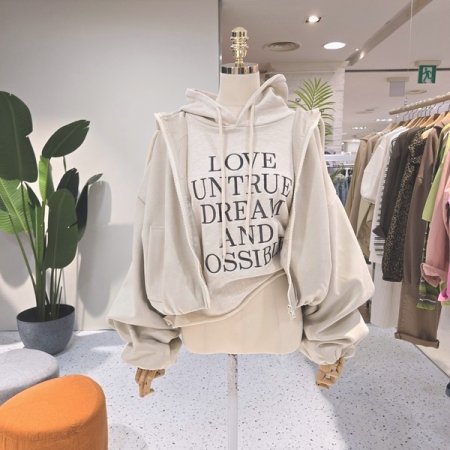 스웨이드 볼륨 주름 후드점퍼