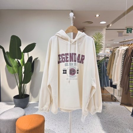 밑단스트링 골덴 후드맨투맨