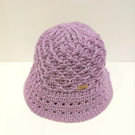 엘르 포인트 조직 보닛벙거지 PU