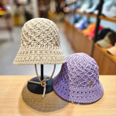 엘르 포인트 조직 보닛벙거지 2컬러