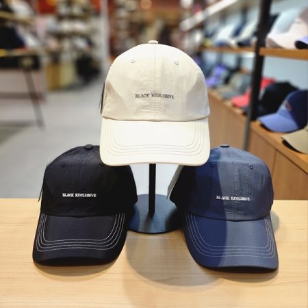 캡텐 블랙리클루시브 3컬러 포인트스티치볼캡