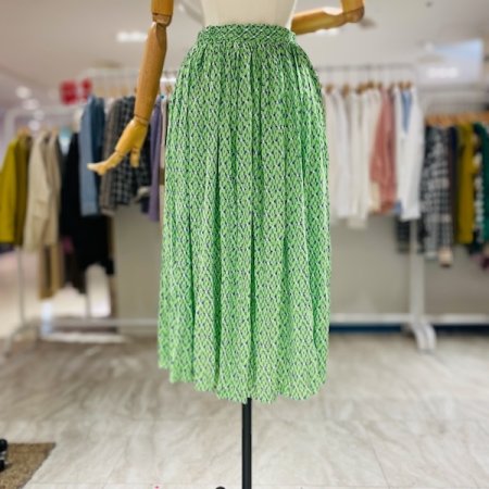 나염 아트 주름 스커트