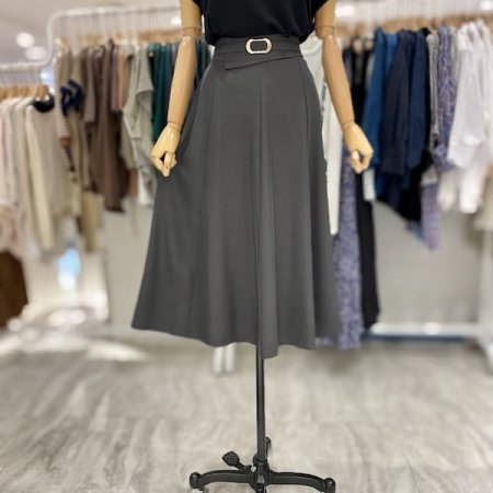 써클 벨트 장식 스커트