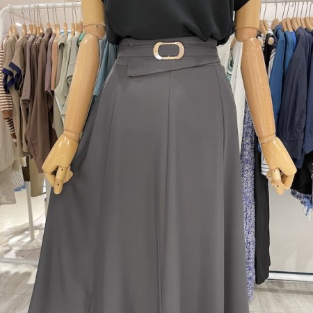 써클 벨트 장식 스커트