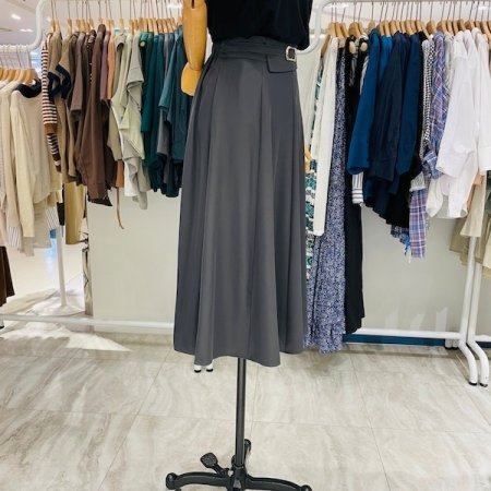 써클 벨트 장식 스커트