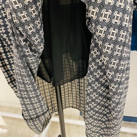 패턴 주름 원피스