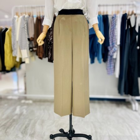 레터링 밴딩 와이드팬츠