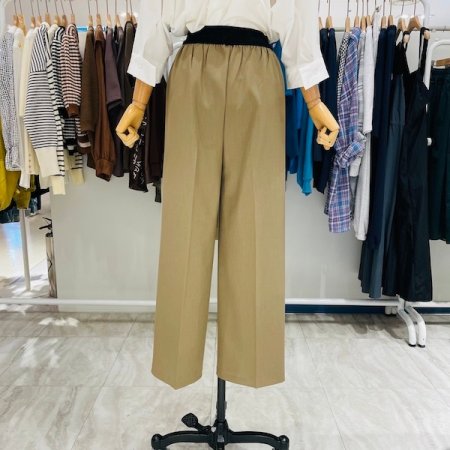 레터링 밴딩 와이드팬츠