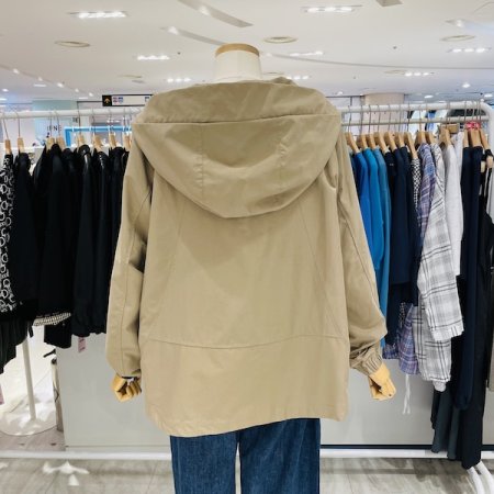 후드 사선 포켓 자켓