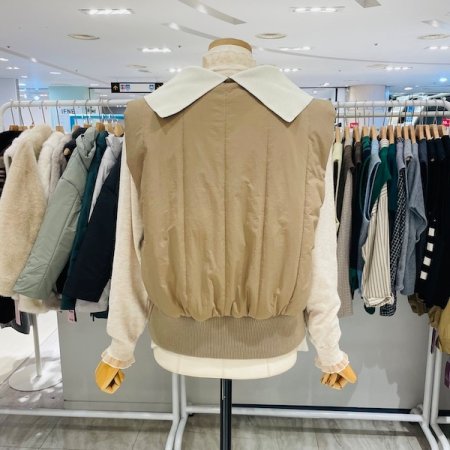 애리 시보리 패딩 조끼