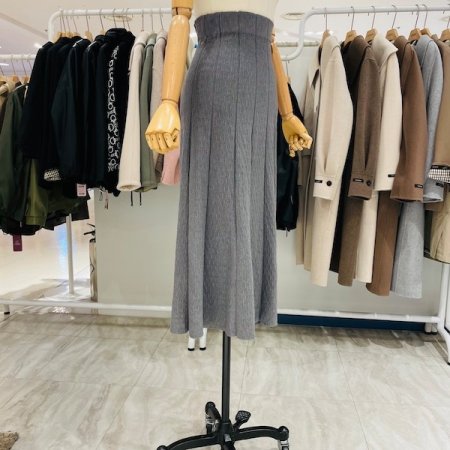 패턴 니트 스커트