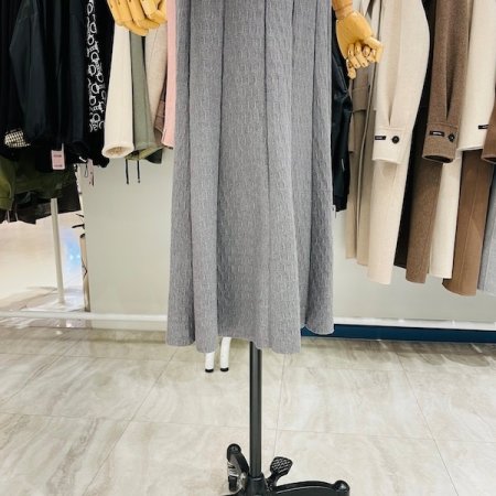 패턴 니트 스커트