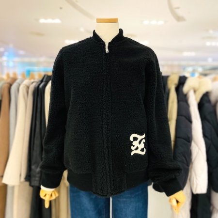 덤블 자수 집업 점퍼