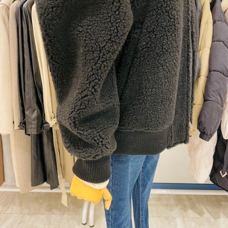 덤블 자수 집업 점퍼