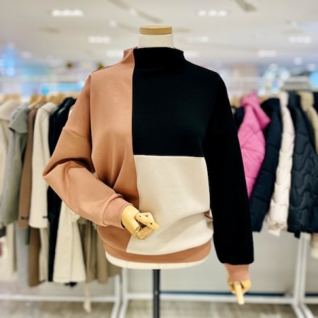 모나코 블록 배색 티셔츠