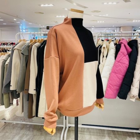 모나코 블록 배색 티셔츠