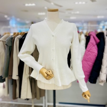 프릴 골지 가디건