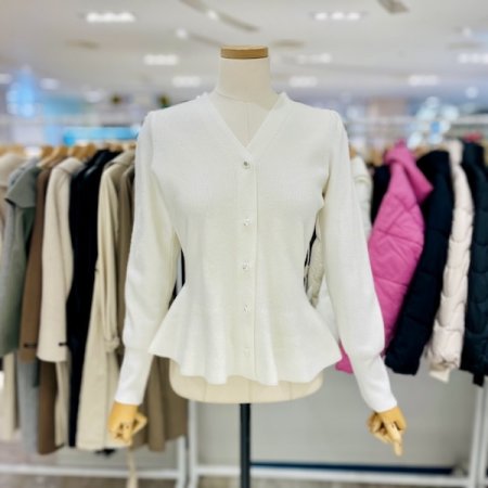 프릴 골지 가디건