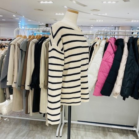 도톰 루즈 단가라 니트