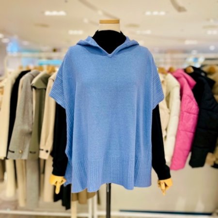 후드 박시 망토 조끼