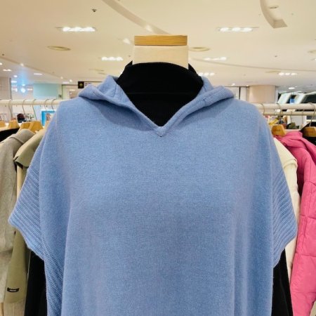 후드 박시 망토 조끼