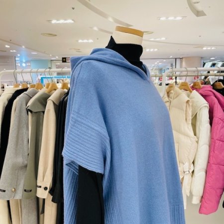 후드 박시 망토 조끼