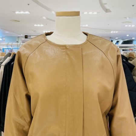 히든 지퍼 레더 자켓