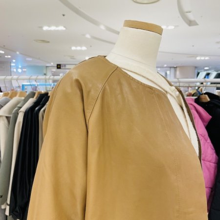 히든 지퍼 레더 자켓