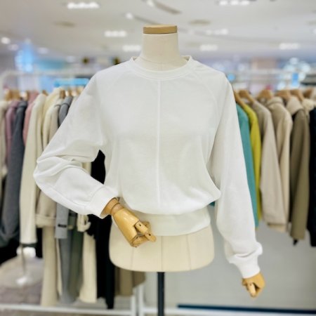 허리 시보리 라운드 티셔츠