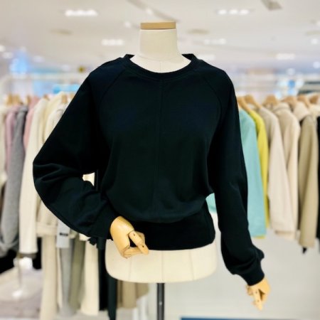 허리 시보리 라운드 티셔츠