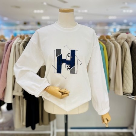 에이치 소매밴딩 티셔츠