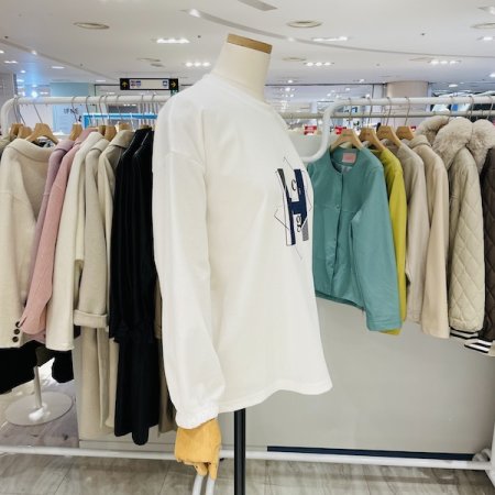 에이치 소매밴딩 티셔츠