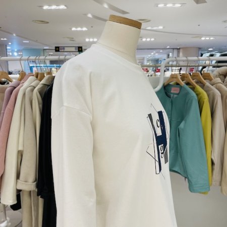 에이치 소매밴딩 티셔츠