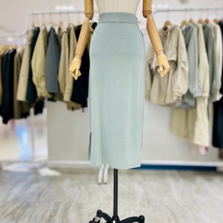 옆트임 H라인 니트 스커트