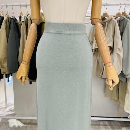 옆트임 H라인 니트 스커트