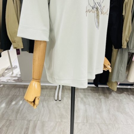 6부 소매 앵무새 티셔츠