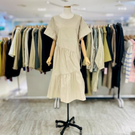 언발 스트링 셔링 원피스