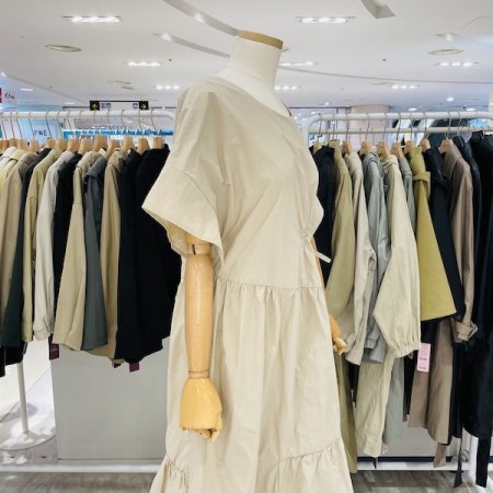 언발 스트링 셔링 원피스