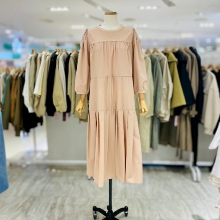 밑단 플리츠 7부 원피스