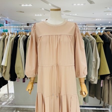 밑단 플리츠 7부 원피스