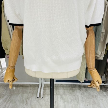 진주목걸이 반팔 니트