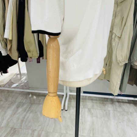 진주목걸이 반팔 니트